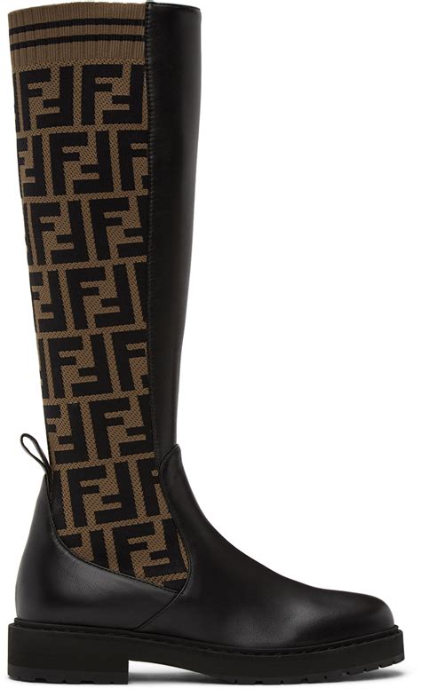 fendi ff tall leather boots|Fendi boots 2021.